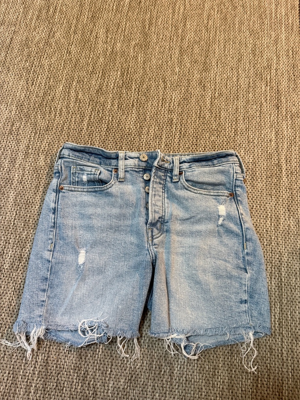 Old Navy Light Blue Distressed Denim Shorts